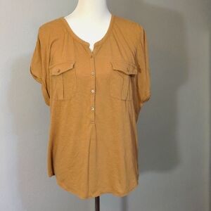 Old Navy Four Button Two Pocket Short Sleeve Top XL